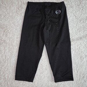 Girls Gymnastics Black Ozone Capri Pant - Size Youth Large - 15" Inseam